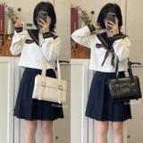 Оригинальная дизайнерская кофейная сумка на одно плечо, студенческая юбка в складку, ретро универсальная японская школьная юбка