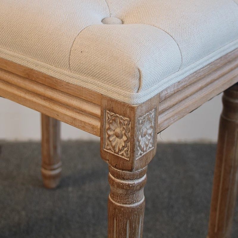 美式换鞋凳实木复古梳妆凳进门穿鞋凳试衣间化妆凳床尾凳美甲凳子,淘宝优惠券,粉丝福利购,淘宝优惠卷