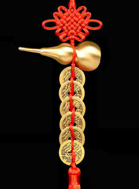 铜葫芦五帝钱六帝钱门对门厨房纯铜葫芦大门冲卫生间厨房客厅卧室