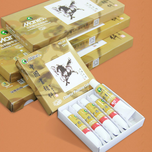 马利牌12色/18色中国画颜料单支水墨山水画书法用品工具套装12ml - 图0