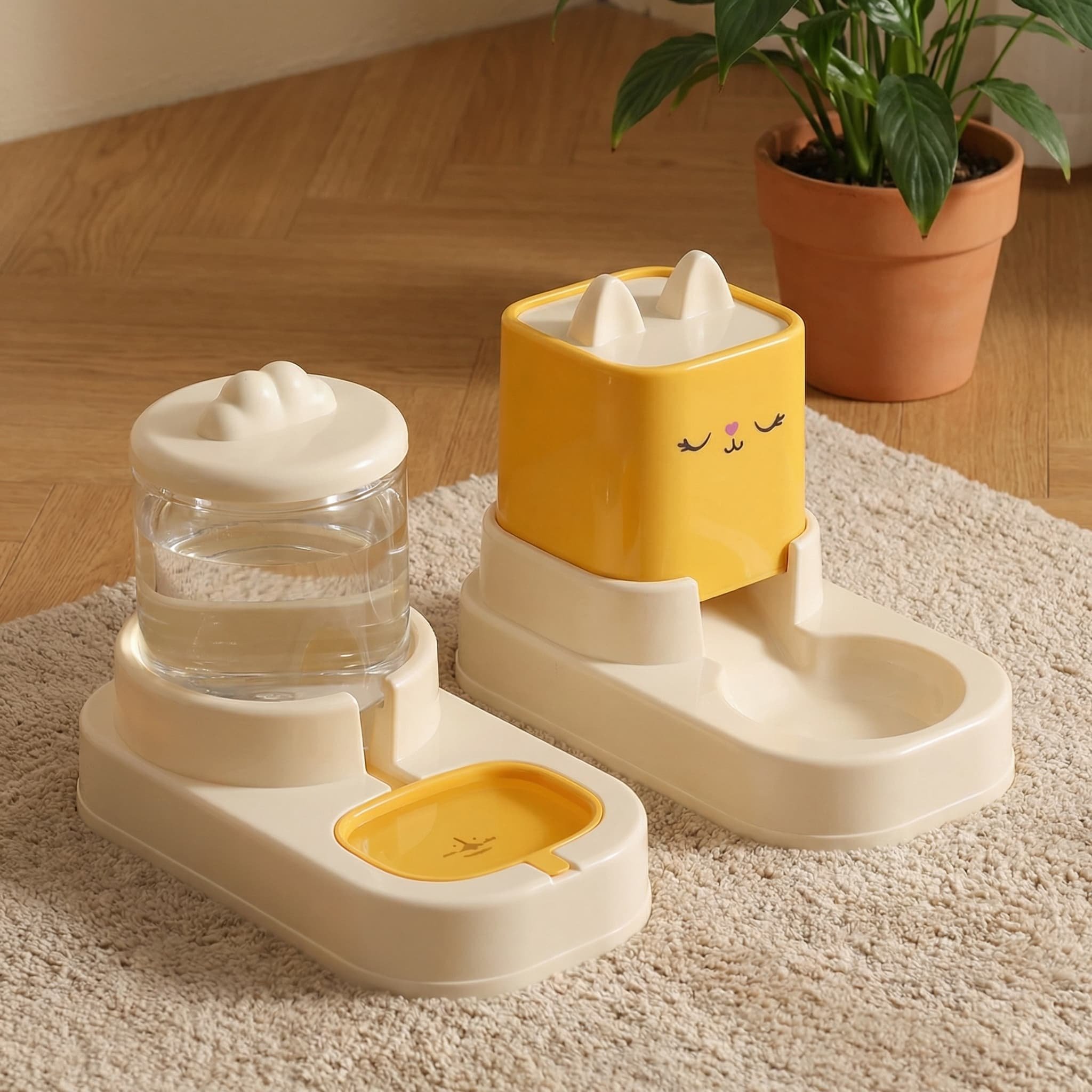 猫咪自动喂食器喝水猫碗狗碗二合一宠物饮水器宠物用品饮水用具,淘宝优惠券,粉丝福利购,淘宝优惠卷