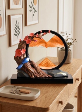 创意喜上眉梢树脂摆件红酒柜摆台