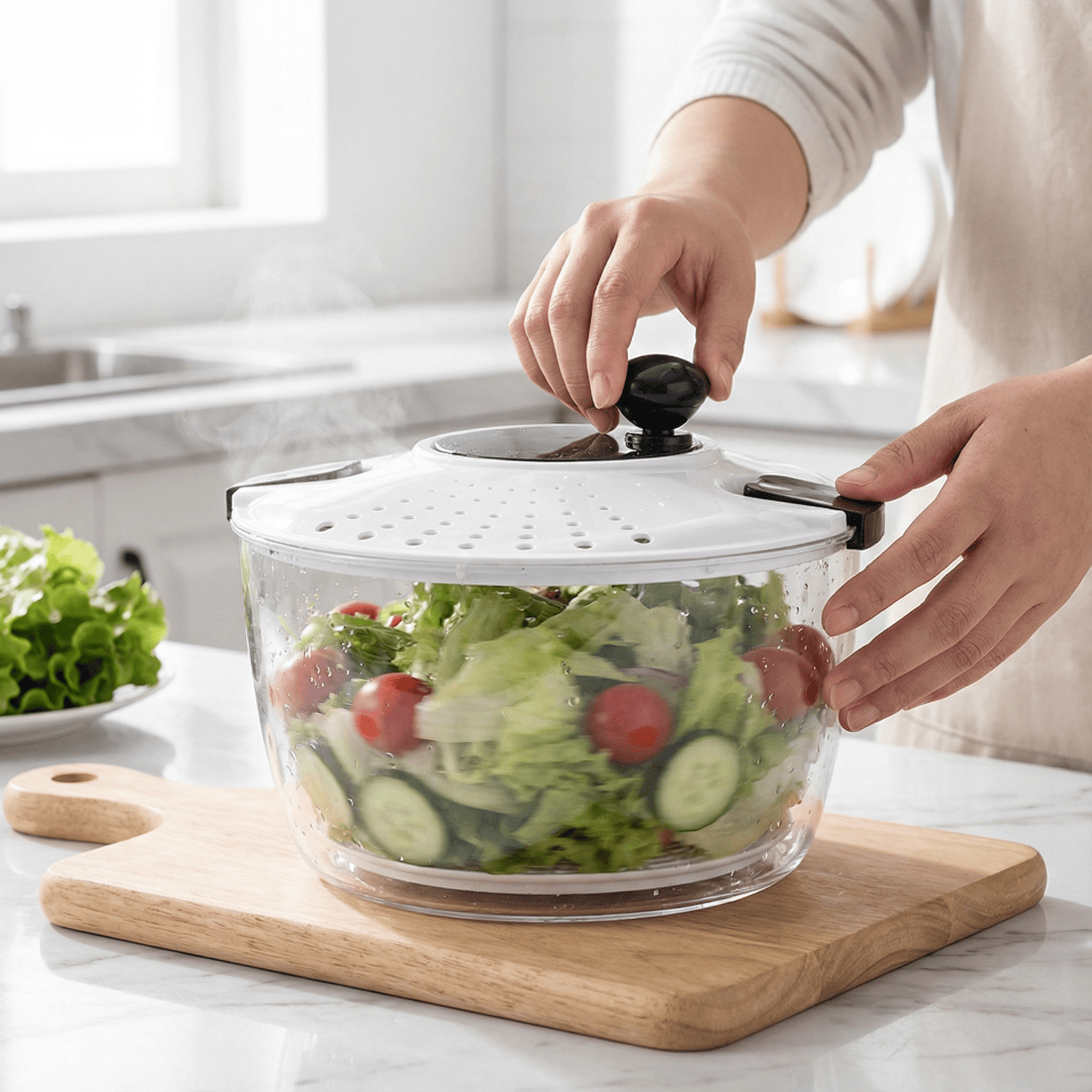 多功能手摇蔬菜脱水器便捷家用果蔬手动甩干机分层旋转洗菜滤水篮,淘宝优惠券,粉丝福利购,淘宝优惠卷