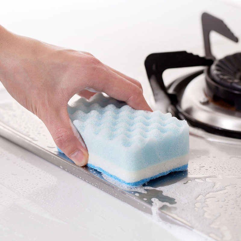 洗碗海绵双面三层海绵擦百洁布4个装厨房用品洗锅清洁去油海绵块,淘宝优惠券,粉丝福利购,淘宝优惠卷
