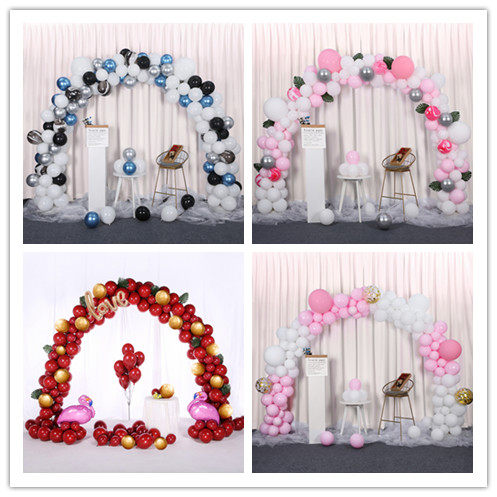 马卡龙可拆气球拱门店铺开业装饰结婚庆布置生日婚礼创意热气球篮