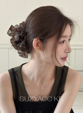 suzyacc kr森系网纱双层发圈女早秋复古小众显白低调高级感大肠圈