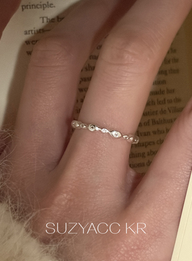 【新品限时2件88折】1.21 20点手工拉丝不规则水滴戒指开口