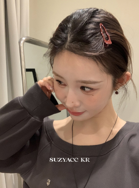 suzyacc kr安可拉红色基础发夹女后脑勺刘海侧边夹2026新款鸭嘴夹