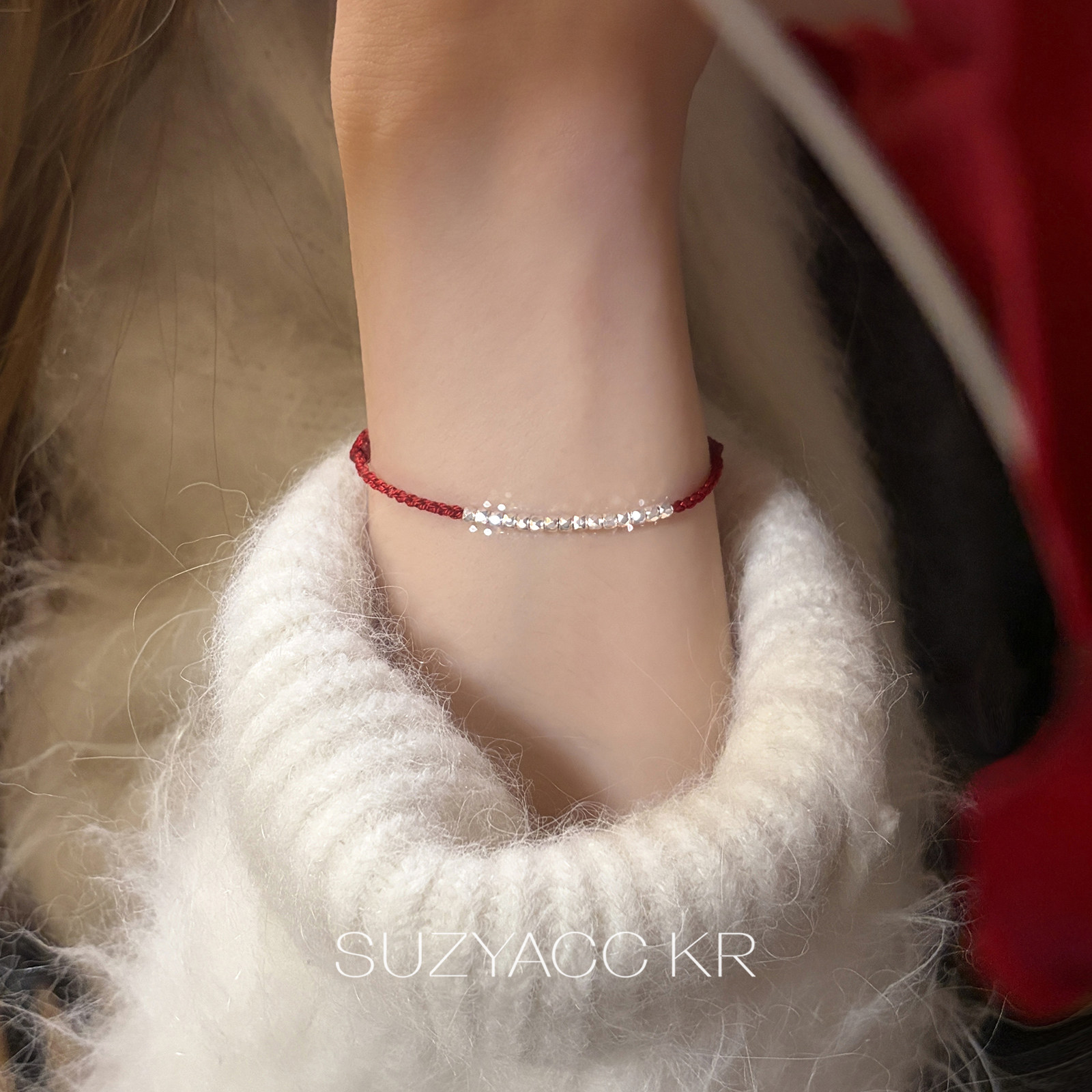 【新品限时2件88折】1.21 20点本命年红绳纯银蹦迪珠手链手绳,淘宝优惠券,粉丝福利购,淘宝优惠卷