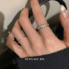 Suzyacc kr niche design sterling silver rhombus diamond ring light luxury temperament high-end index finger ring for women