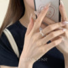 Suzyacc kr minimalist sterling silver bow ring niche design sweet cool versatile high-end index finger ring