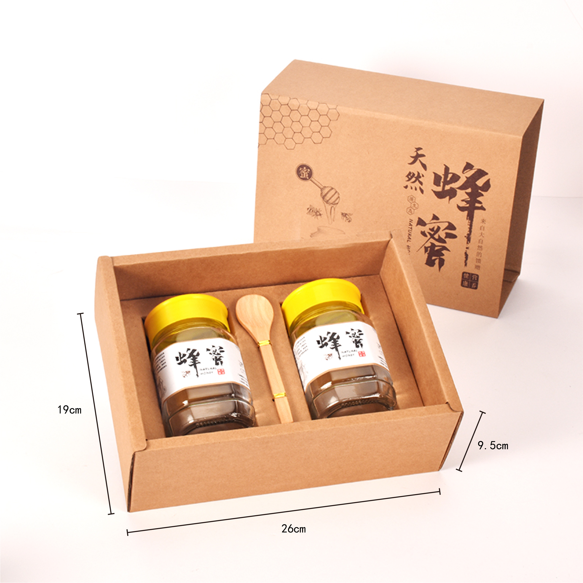 通用新款天然蜂蜜包装盒土蜂蜜礼品盒2斤装蜂蜜礼盒包装玻璃瓶 现