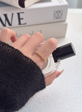 ins风轻奢小众锆石葫芦可调节开口指环戒指女小众轻奢食指戒