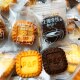ຫມາກພ້າວດິບ Latte Square Cake Plate Cookies