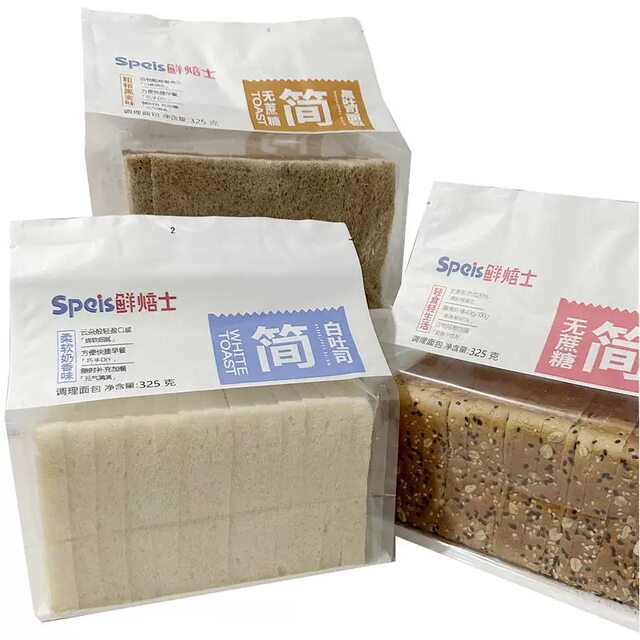 Fresh Baked Simple White Toast Bread 325g Breakfast Meal Replacement Coarse Grain Toast ເຂົ້າຈີ່ເຂົ້າສາລີທີ່ບໍ່ມີທາດ Sucrose-free Whole Wheat