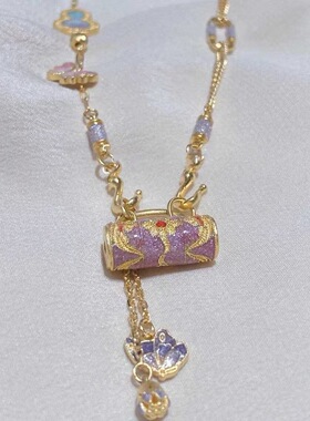 珐琅流苏蝴蝶国风项链精致轻奢高级感时尚气质百搭梦幻颈链