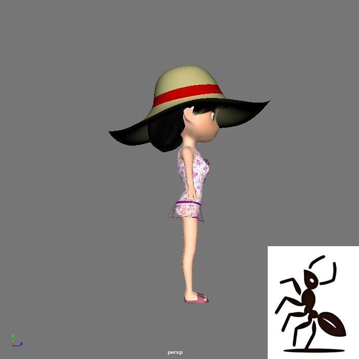 Maya 3ds Max模型，045戴帽子小女孩，有贴图，送,淘宝优惠券,粉丝福利购,淘宝优惠卷