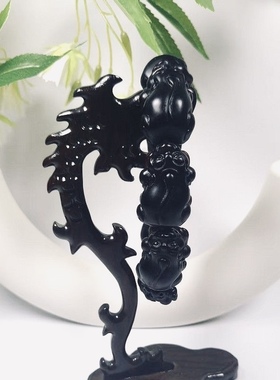 复古玩收藏血泊回流老蜜蜡透光貔貅单圈手串手链琥珀把玩药珀手持