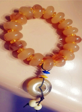 算盘吊坠女士文玩平安扣手链念珠