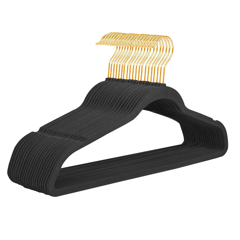 RHS 防滑无痕植绒衣架45cm绒面男装女装家用衣柜架衣撑店铺衣服架 - 图3