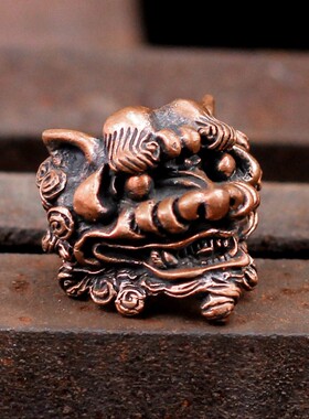 唐朝狮子王戒指环暗黑先锋机车925纯银男女款A鸦原创手工中国风