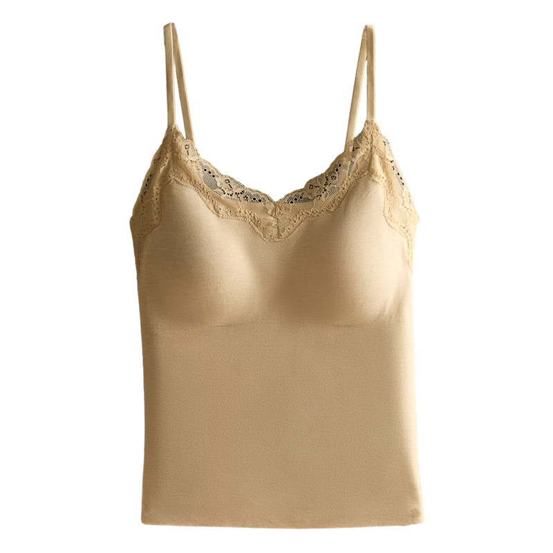 秋冬保暖内衣背心吊带女磨毛自发热带胸垫2025新款美背打底上衣,淘宝优惠券,粉丝福利购,淘宝优惠卷