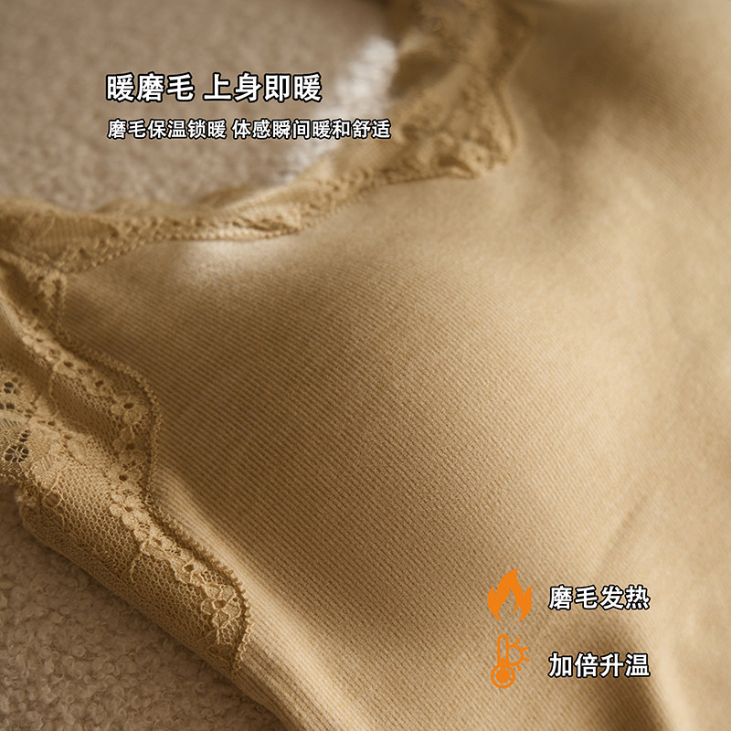 秋冬保暖内衣背心吊带女磨毛自发热带胸垫2025新款美背打底上衣,淘宝优惠券,粉丝福利购,淘宝优惠卷