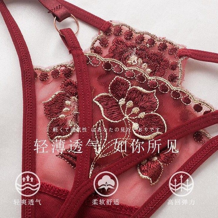 绣花中国无痕刺绣丁字裤女一根线透视性感内裤可调节大小低腰时尚,淘宝优惠券,粉丝福利购,淘宝优惠卷