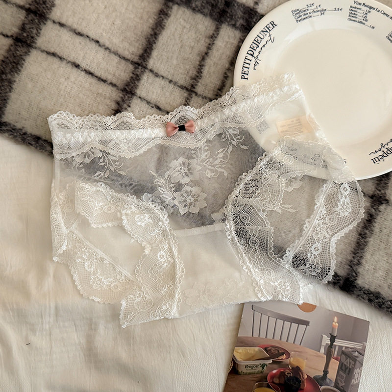 全透明新款性感蕾丝内裤女花边时尚女士透气性感薄款三角裤头2025,淘宝优惠券,粉丝福利购,淘宝优惠卷