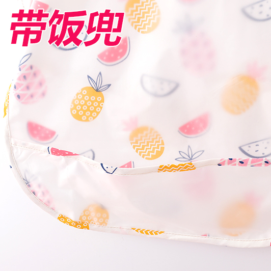 Baby infant eating smock bib anti-dirty long sleeve