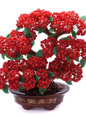 招财树红玉髓装饰礼品开业摆件