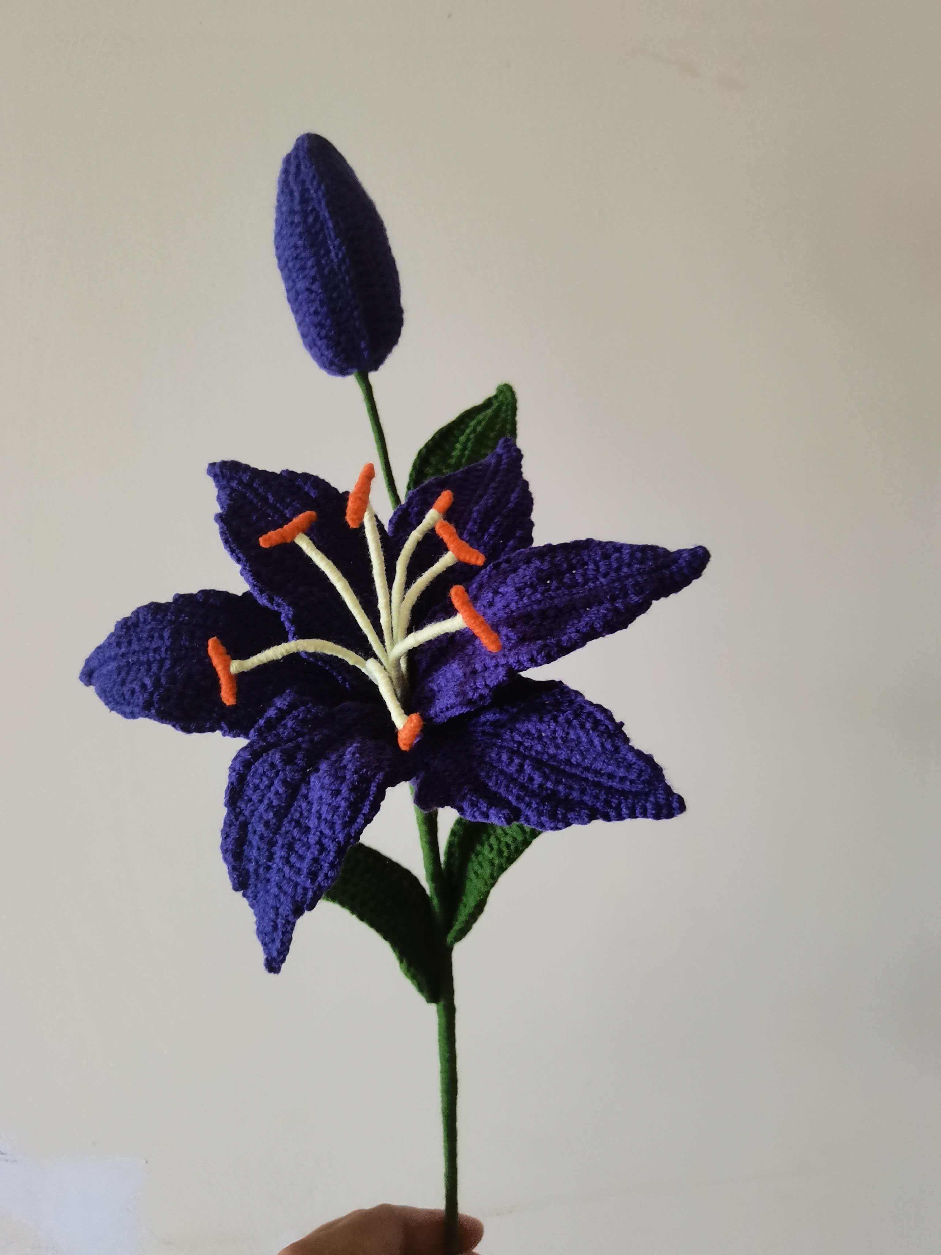 DIY纯手工编织成品毛线钩针百合编织手作礼物自制,淘宝优惠券,粉丝福利购,淘宝优惠卷