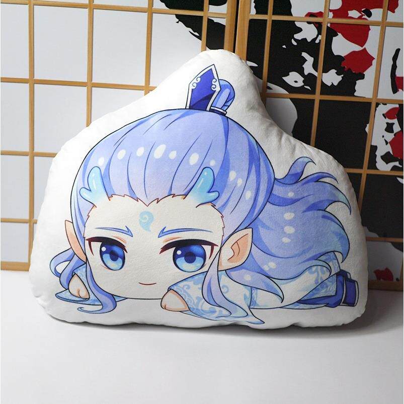 哪吒敖丙公仔降世双面表情毛绒抱枕趴趴毛绒二次元动漫周边