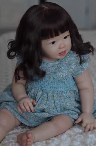 70厘米仿真女童宝宝 服装模特9个月婴儿真人比例 Teegan 创意礼物 - 图1