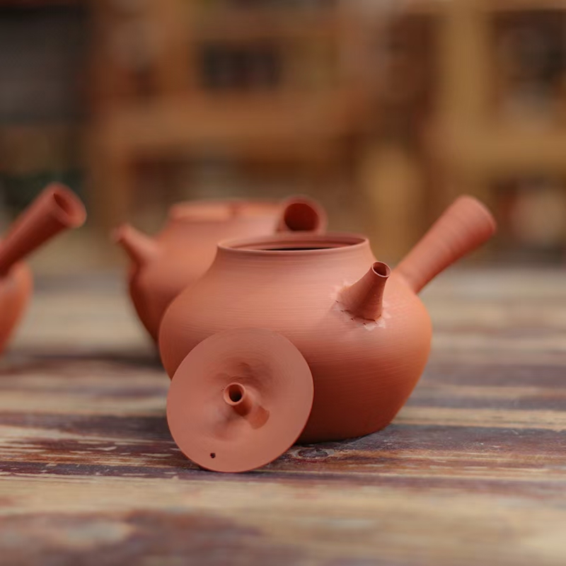 黄钢清砂铫450毫升梨壶潮州手拉砂铫超薄煮茶壶手拉壶工夫茶具壶 - 图0