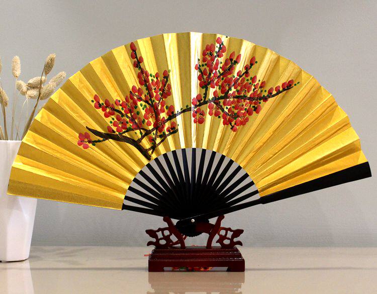 金扇子京剧戏曲扇子贵妃醉酒小生扇小生花旦古典金色扇手绘牡丹