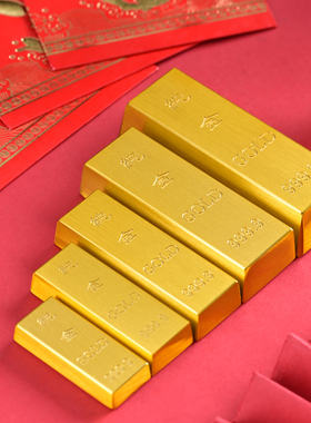 黄铜仿真金条招财镇宅桌面摆件