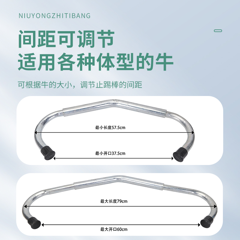 牛用止踢棒奶牛牛不踢不锈钢止蹄棒母牛防踢神器固定器养牛场器械 - 图2