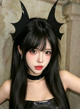 万圣小恶魔蝙蝠发夹COS拍照