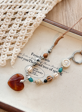 复古爱心串珠长款项链女毛衣链