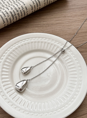 极简风水滴吊坠项链女2025新款