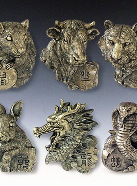 泥梦坊户外中国风十二生肖壁挂