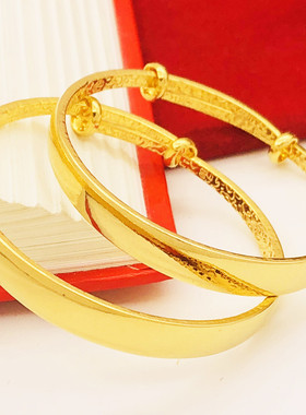 满月周岁手镯铜镀金拍照道具铃铛