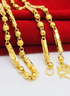 六角佛珠链越南沙金男款老板链