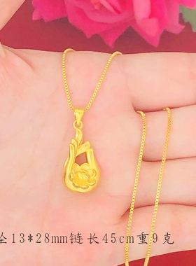 路路通项链福字六字真言女锁骨链