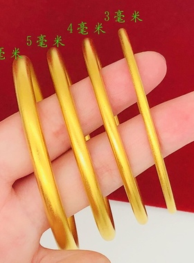 铜镀金女古法传承999素圈民族风