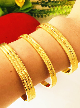 金店同款五角结婚不掉色贵妃镯