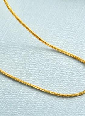 经典铜镀金打造百搭欧币锁骨链