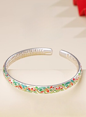 S9999纯银手镯女琳琅足银新中式