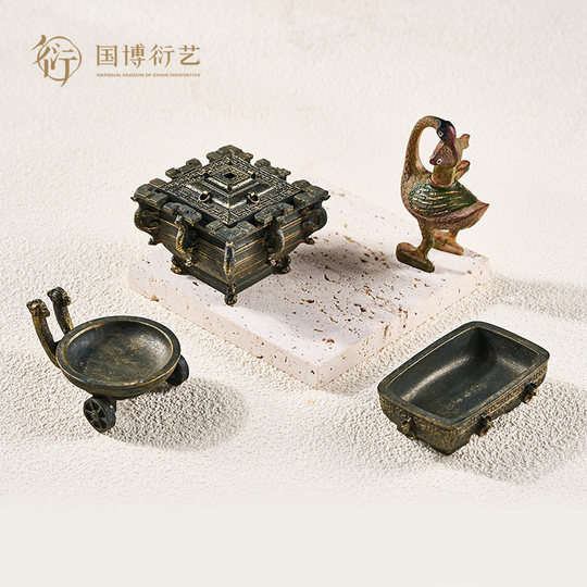 中国国家博物馆古韵新辉青铜器摆件树脂创意手工家居摆件饰品礼物